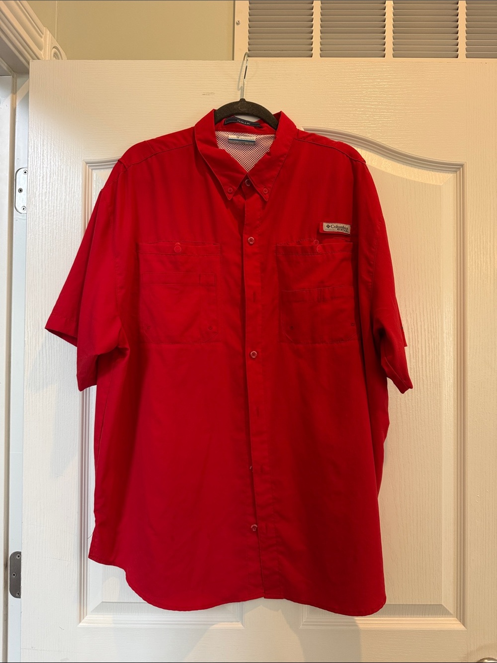 Columbia Men’s Short-Sleeve Button-Down Shirt - Red